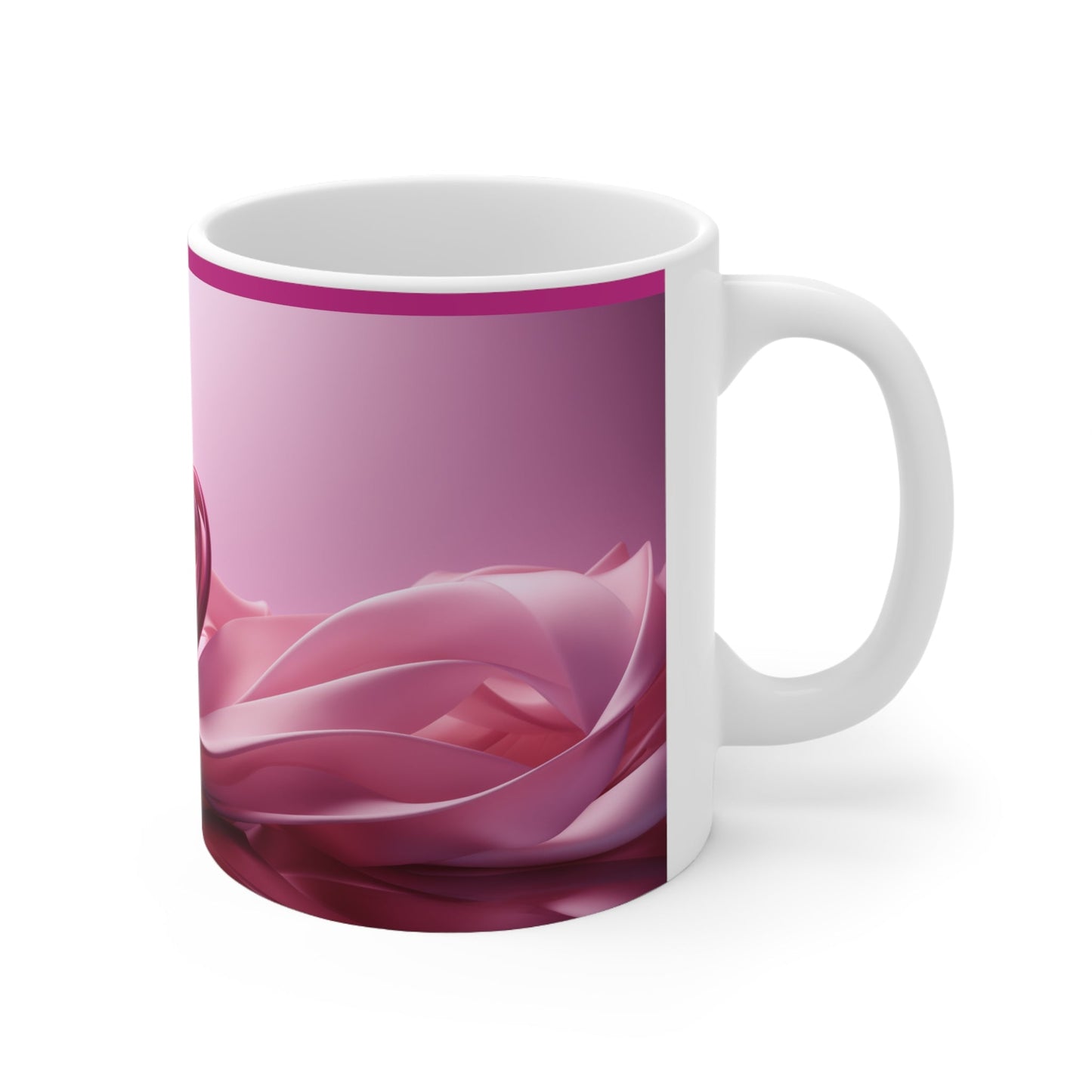 Heart-Themed 11oz Ceramic Coffee Mug
