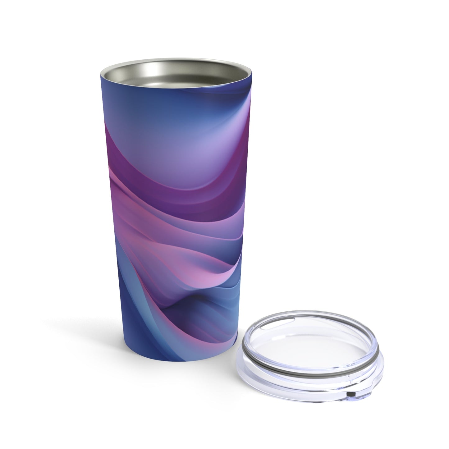 20oz Skinny Tumbler Calm Wavy Purple Gradient Design