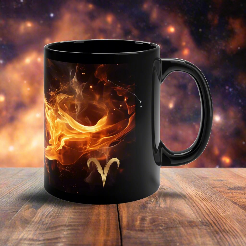 Stylish Aries Zodiac Sign 11oz Custom Mug | Ideal Birthday Gift