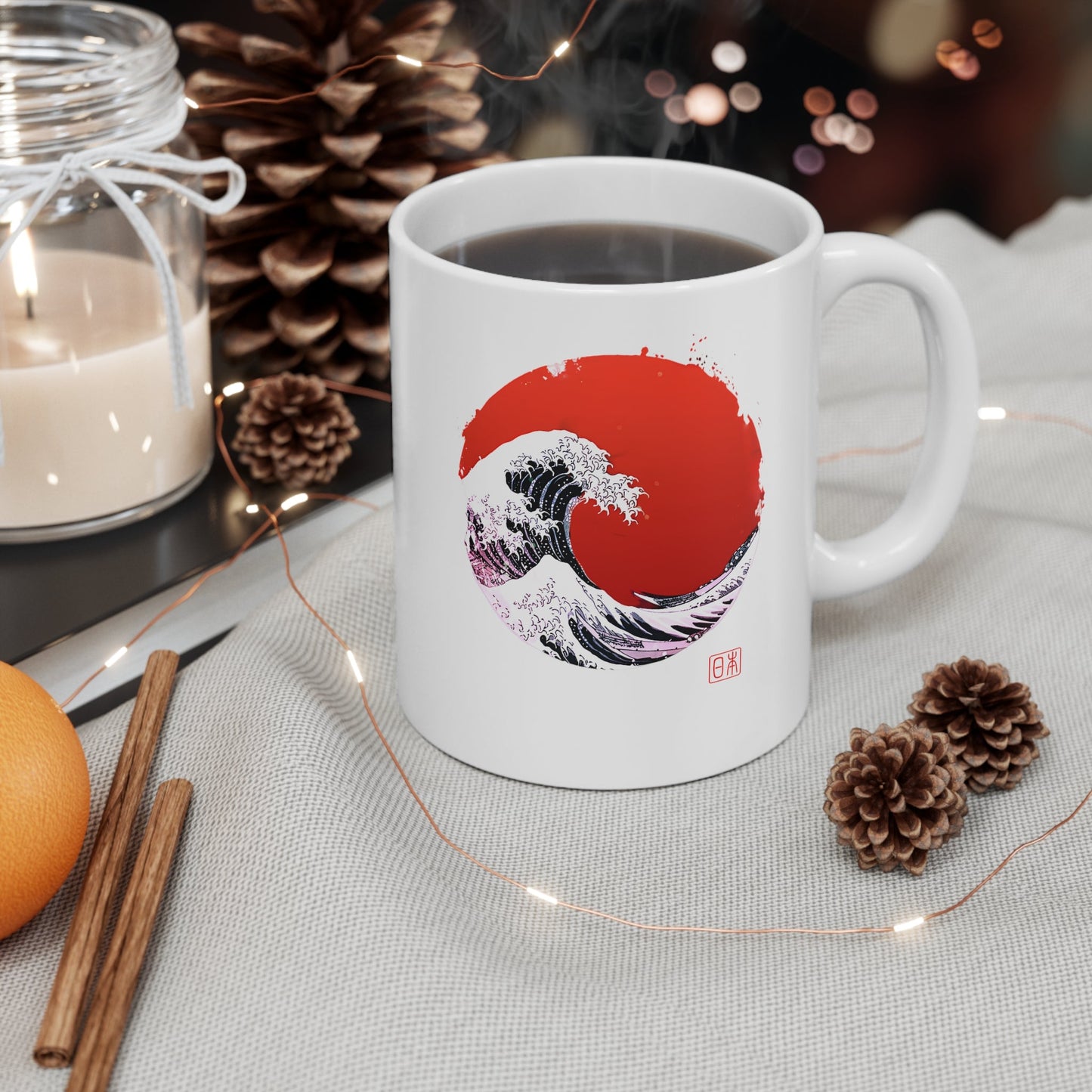 Japanese-Inspired Great Wave Off Kanagawa Coffee Mug