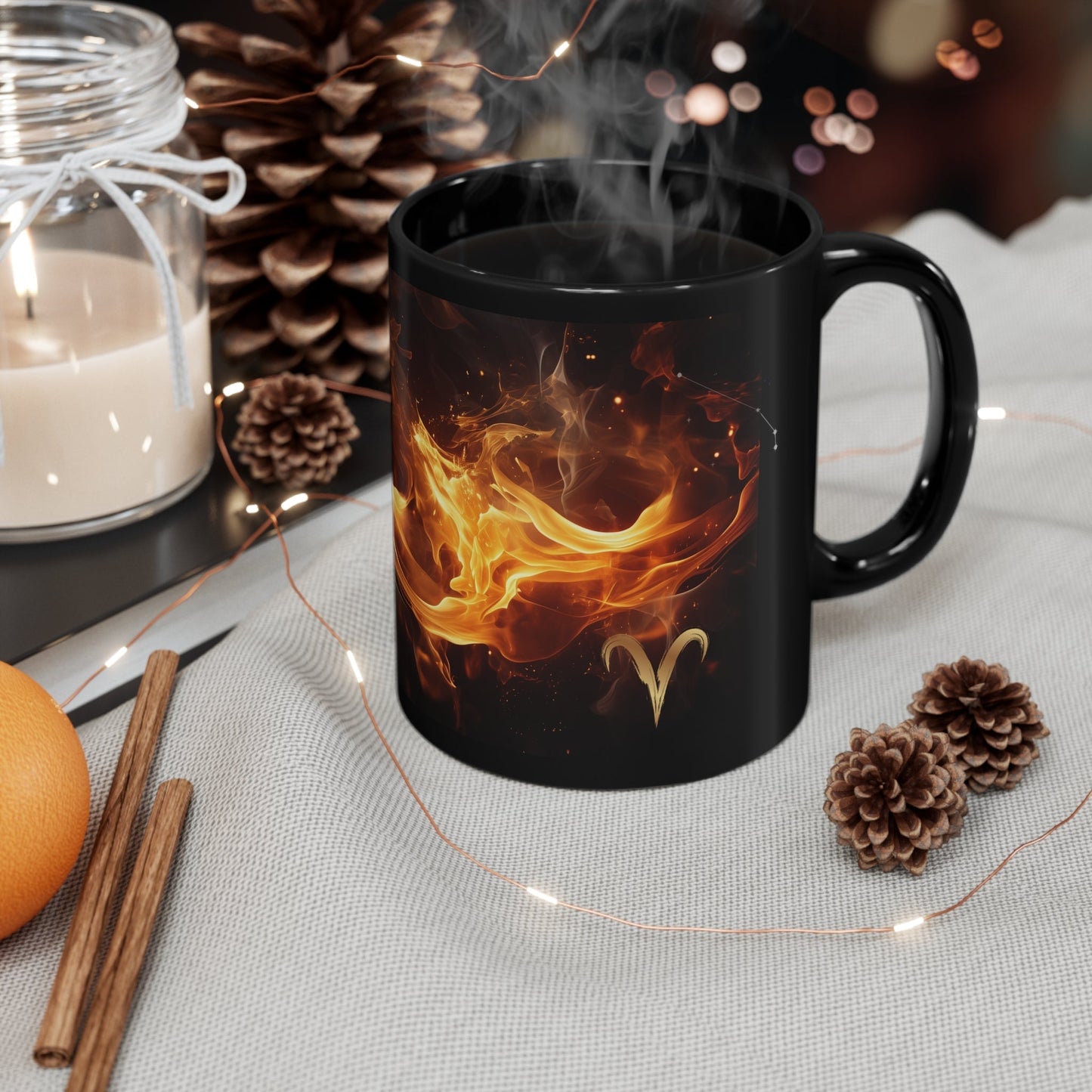 Stylish Aries Zodiac Sign 11oz Custom Mug | Ideal Birthday Gift