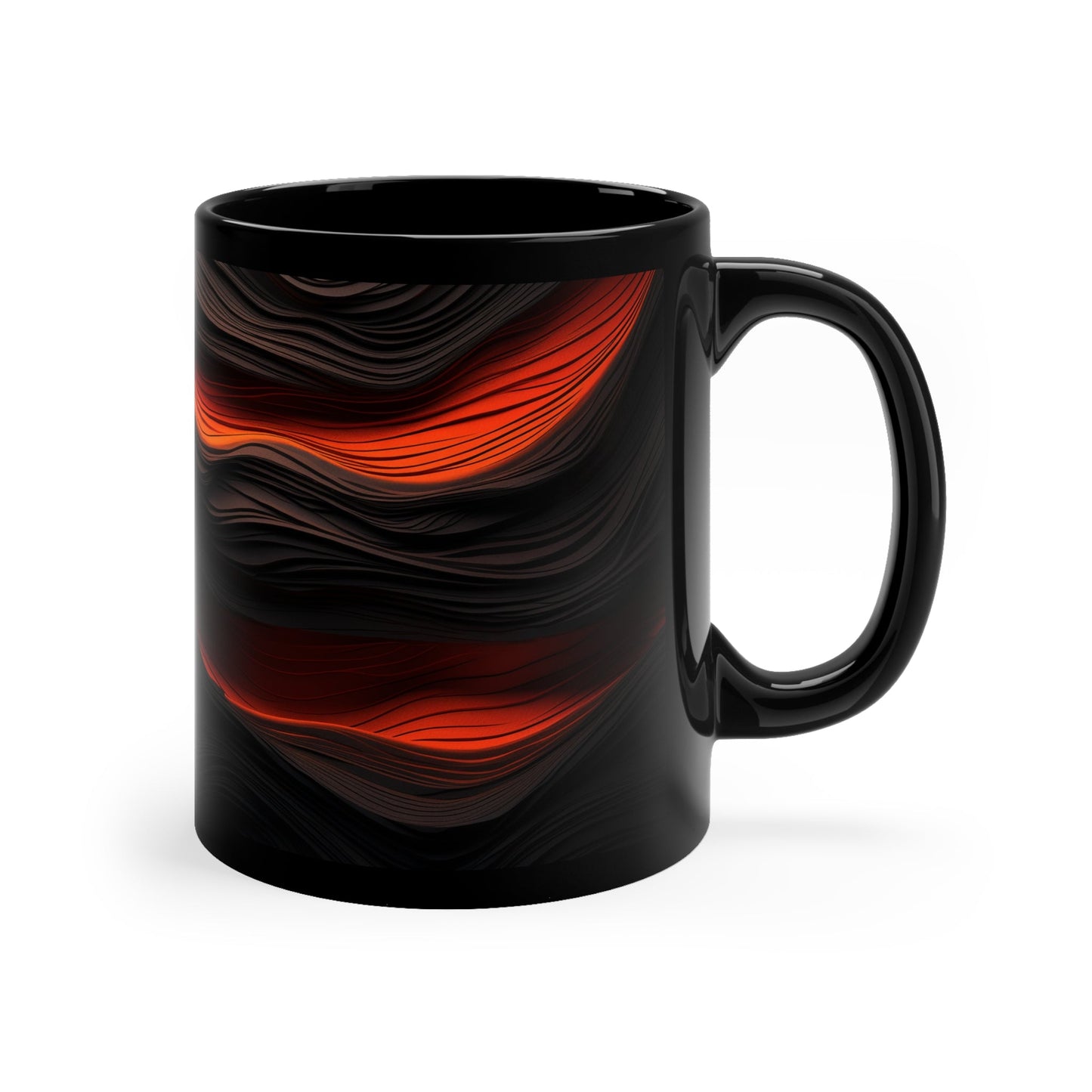 11oz Ceramic Coffee Mug with Lava Design