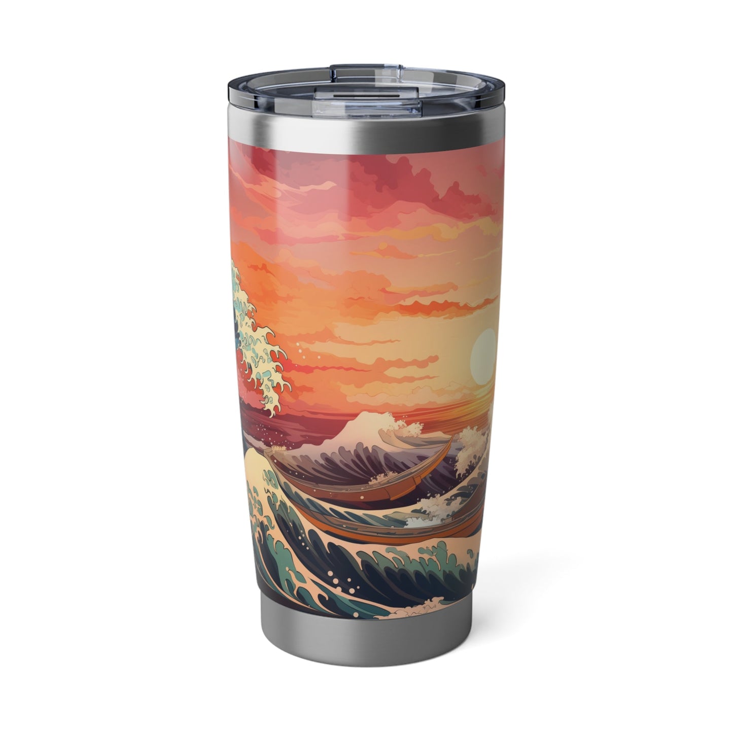 Japanese-inspired Wave Design 20oz Tumbler