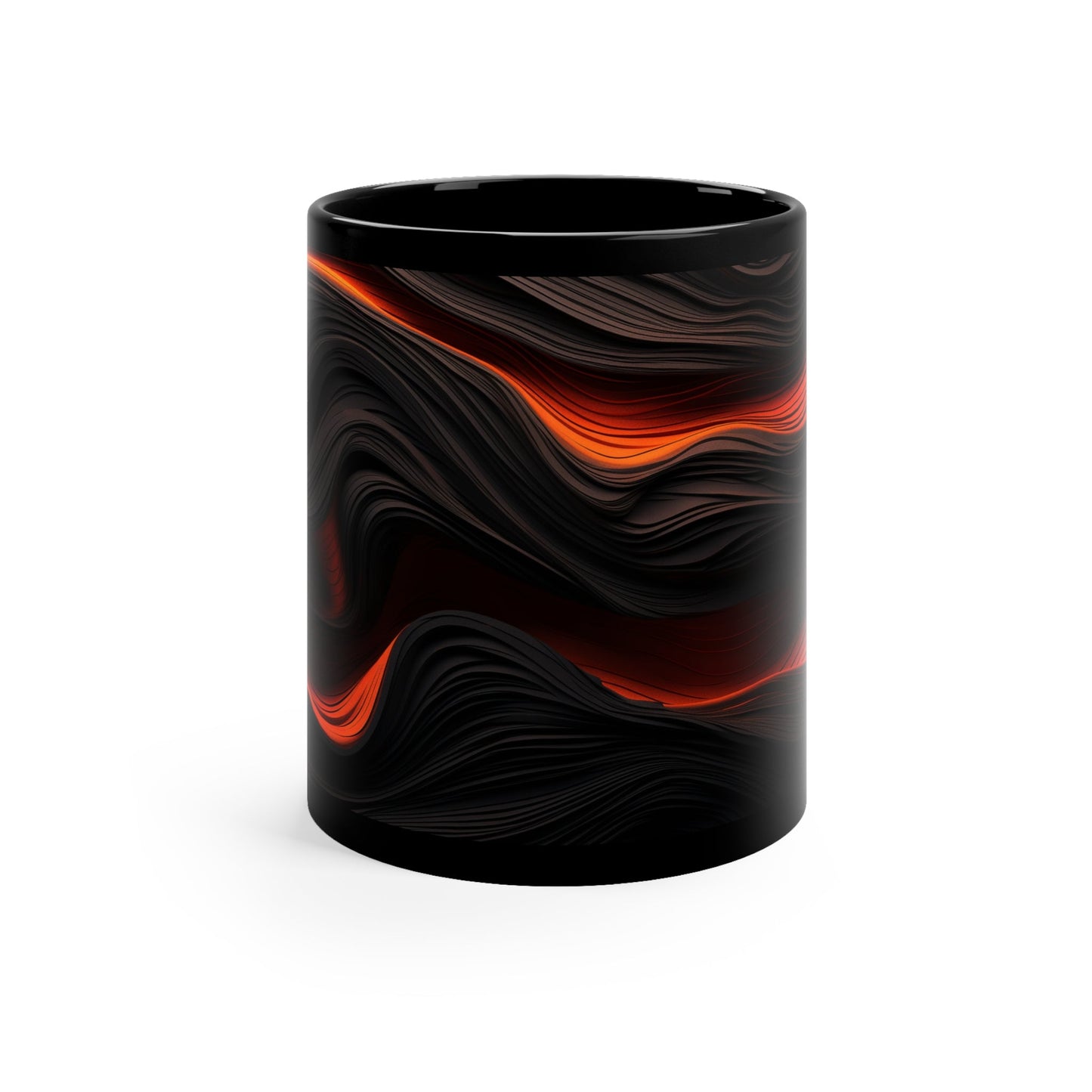 11oz Ceramic Coffee Mug with Lava Design