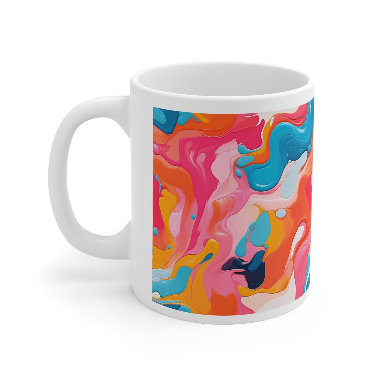 11oz Colorful Abstract Painting Ceramic Coffee Mug