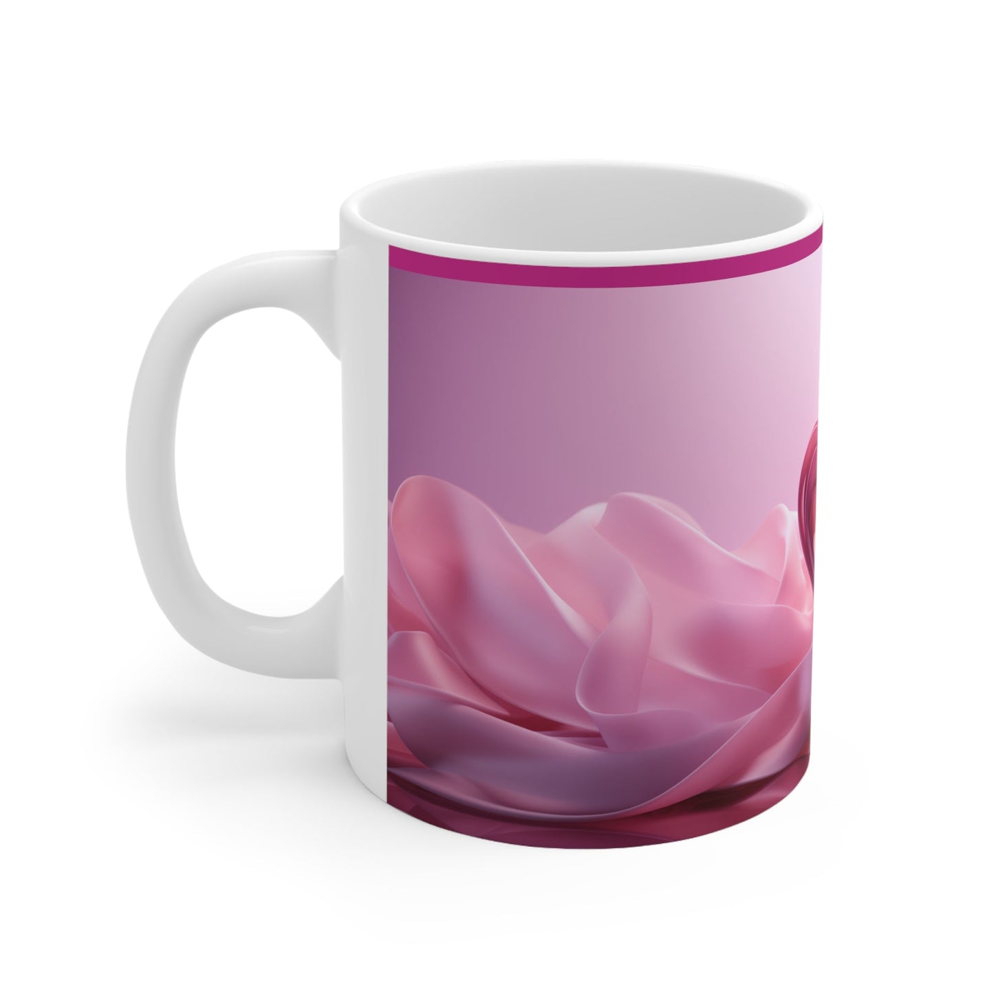 Heart-Themed 11oz Ceramic Coffee Mug