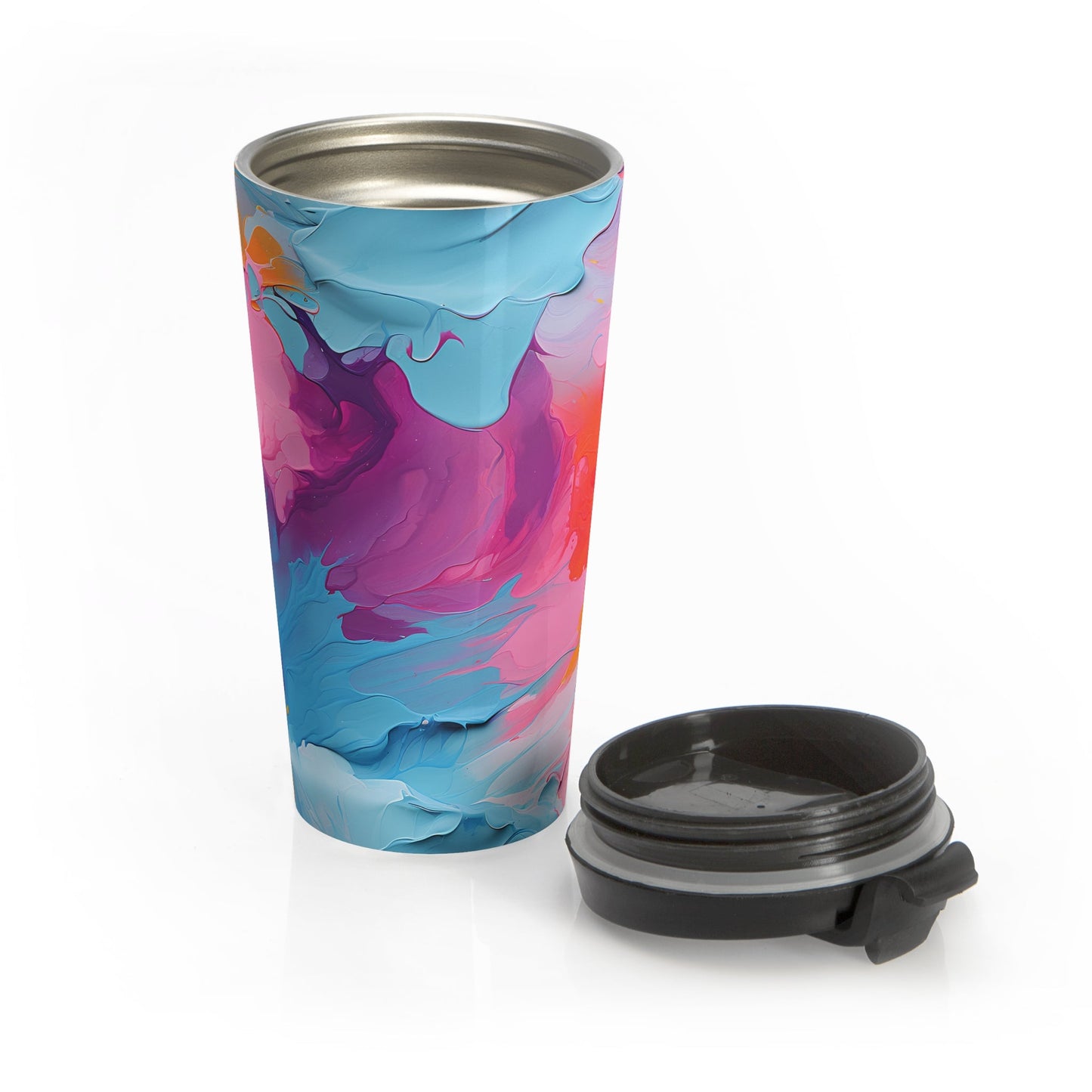 15oz Coffee Mug with Pastel Abstract Design