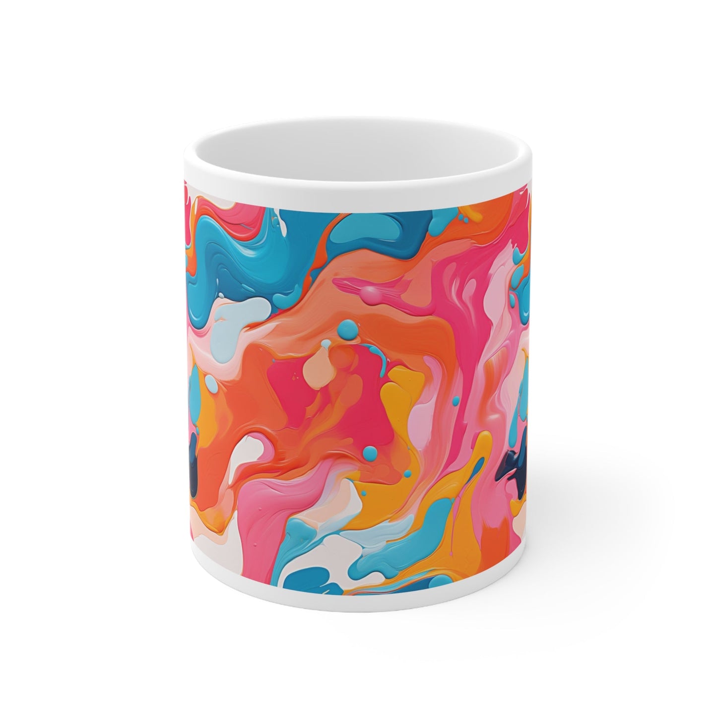 11oz Colorful Abstract Painting Ceramic Coffee Mug