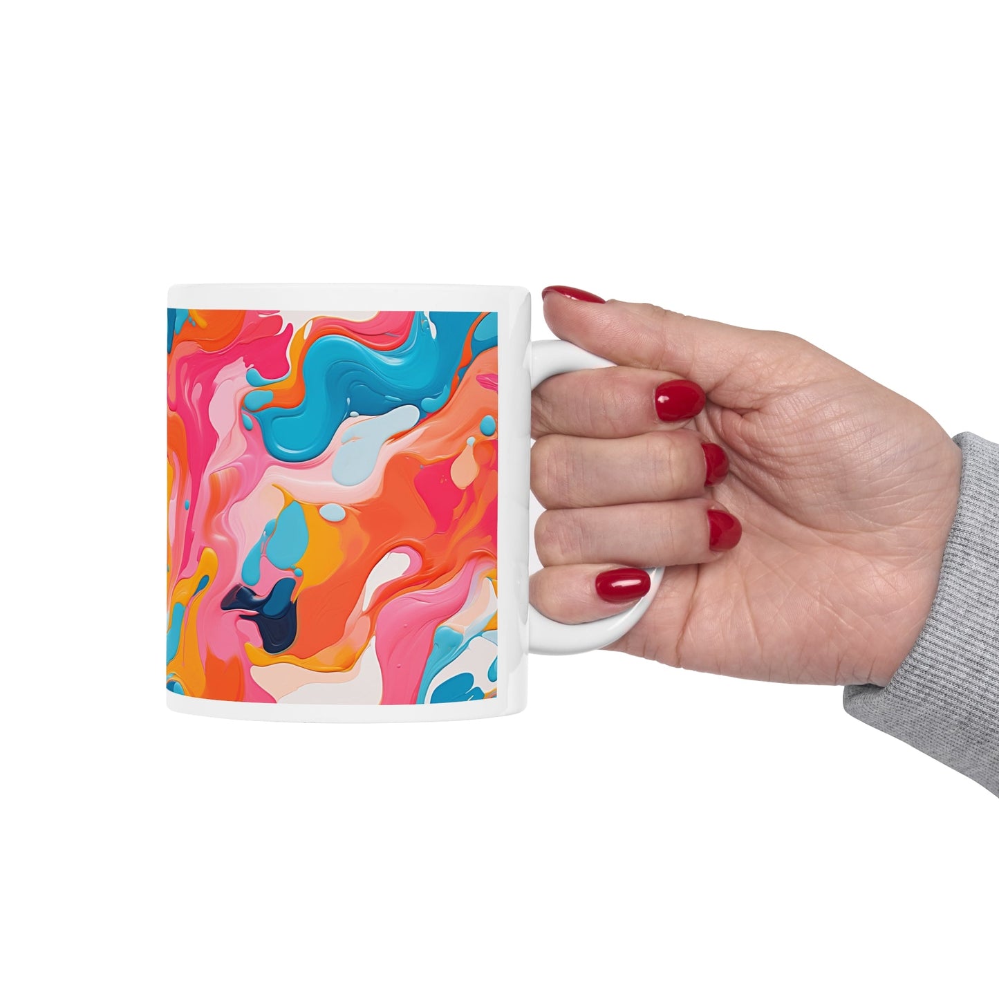 11oz Colorful Abstract Painting Ceramic Coffee Mug