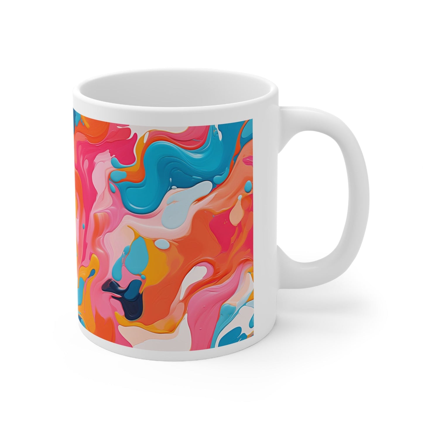 11oz Colorful Abstract Painting Ceramic Coffee Mug