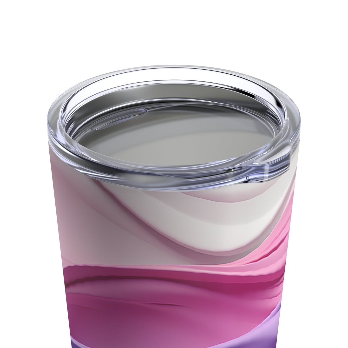 20oz Skinny Tumbler with Wavy Pink & Purple Soft Design