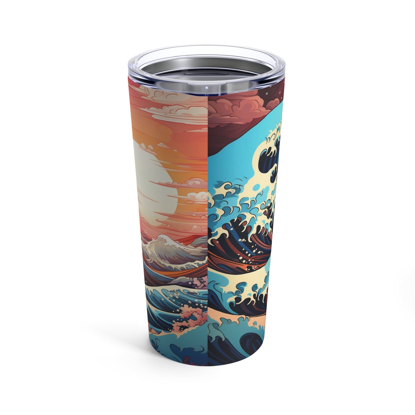 Japanese-inspired Wave Design 20oz Tumbler