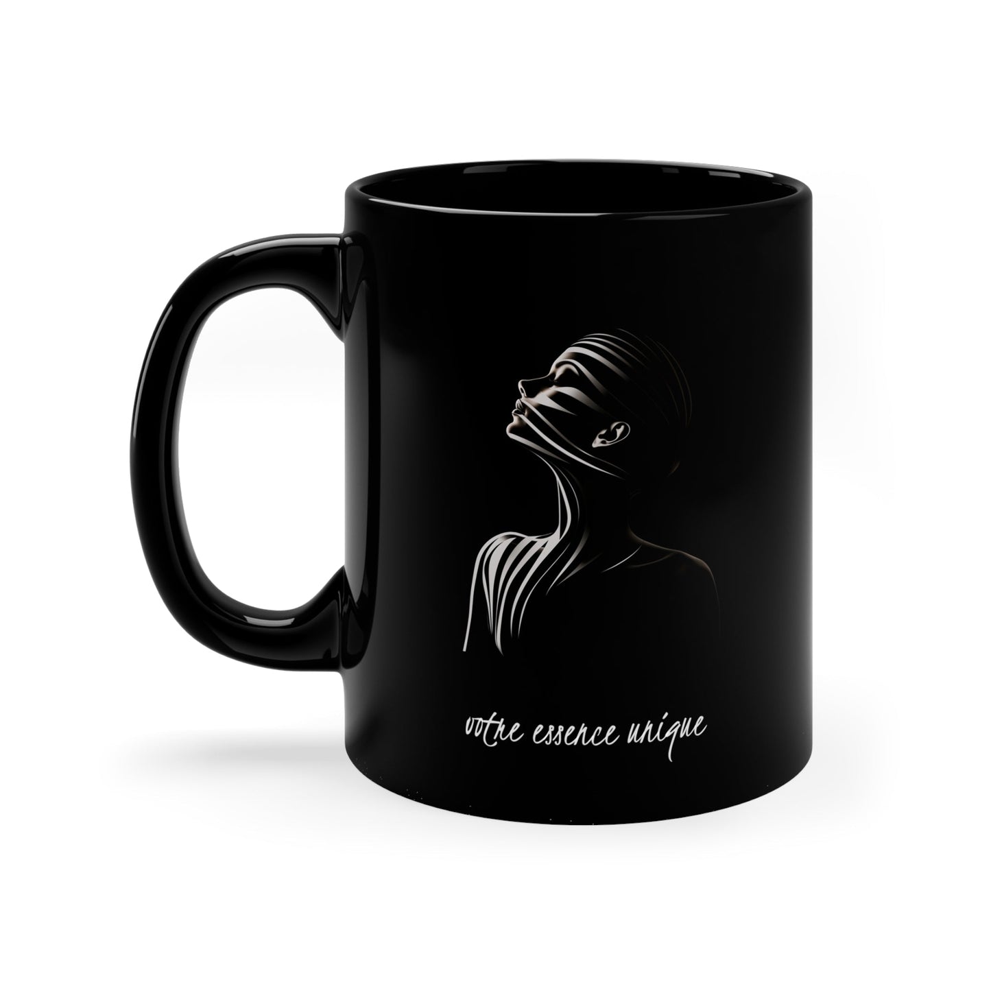 Charming 11 oz Ceramic Coffee Mug Featuring Female Portrait - Ideal Gift for Art Lovers