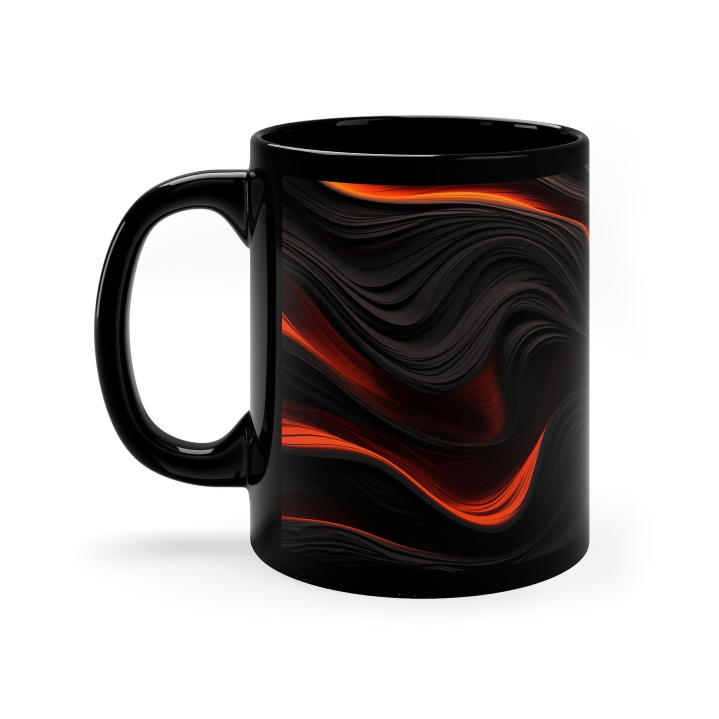 11oz Ceramic Coffee Mug with Lava Design