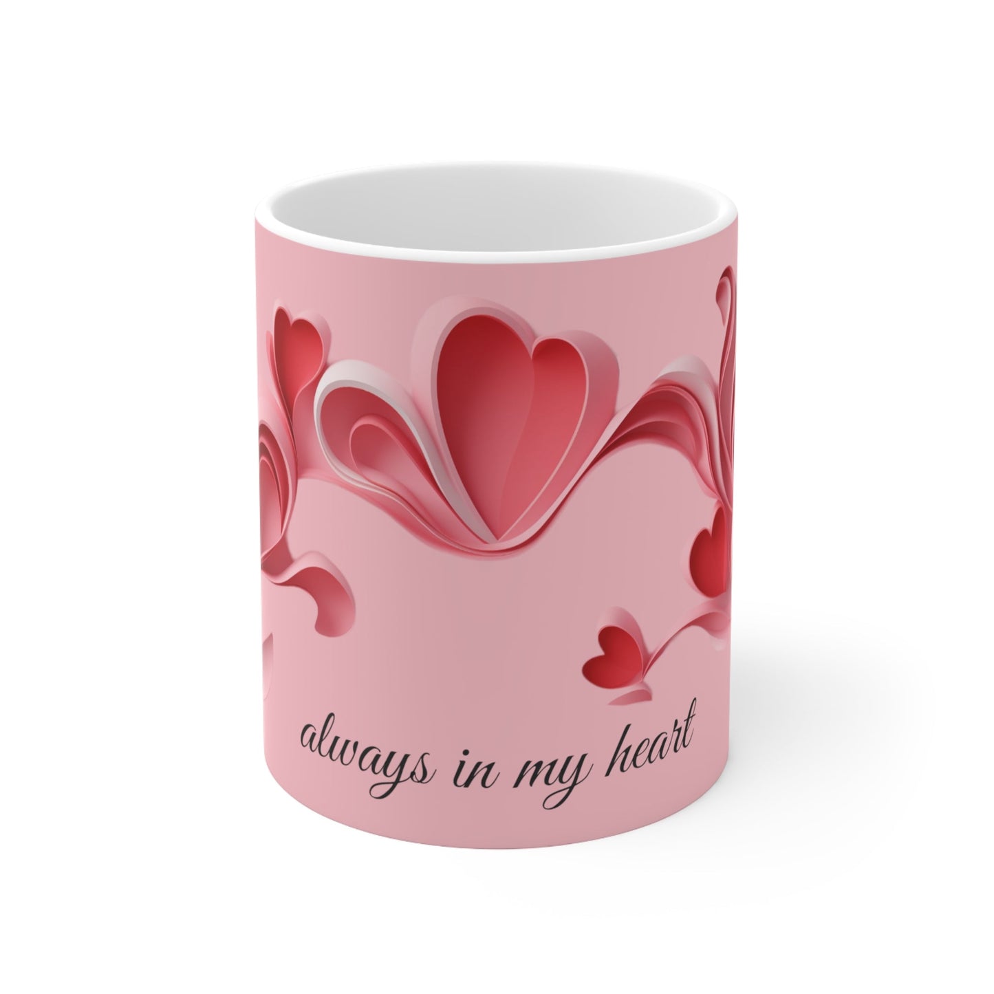 heart 11oz ceramic coffee mug