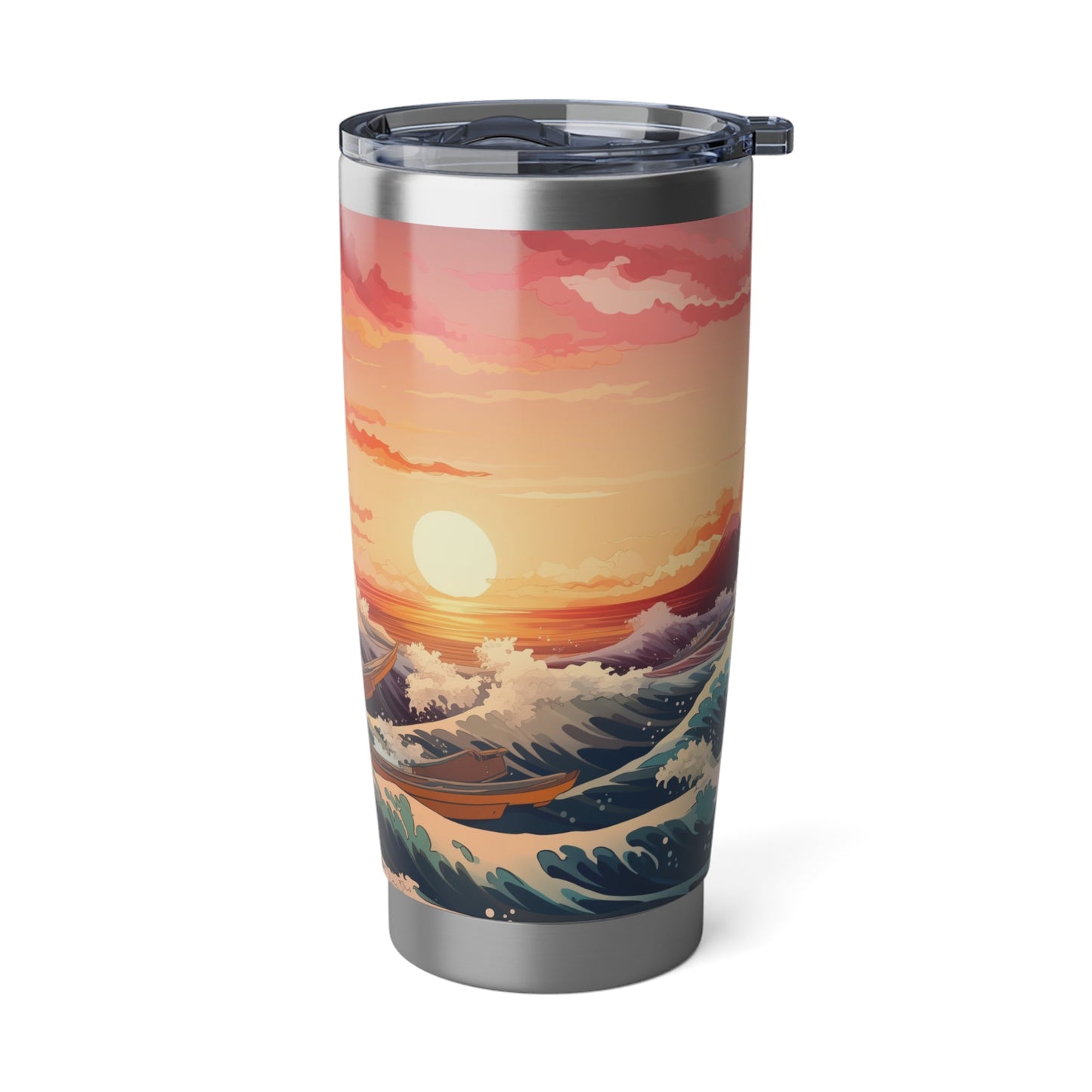 Japanese-inspired Wave Design 20oz Tumbler