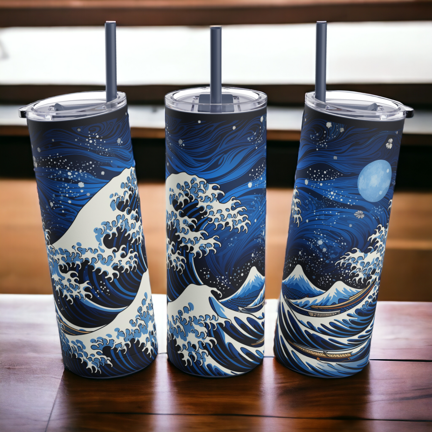 Great Wave of Kanagawa Tumbler | 20oz Stainless Steel Custom Gift