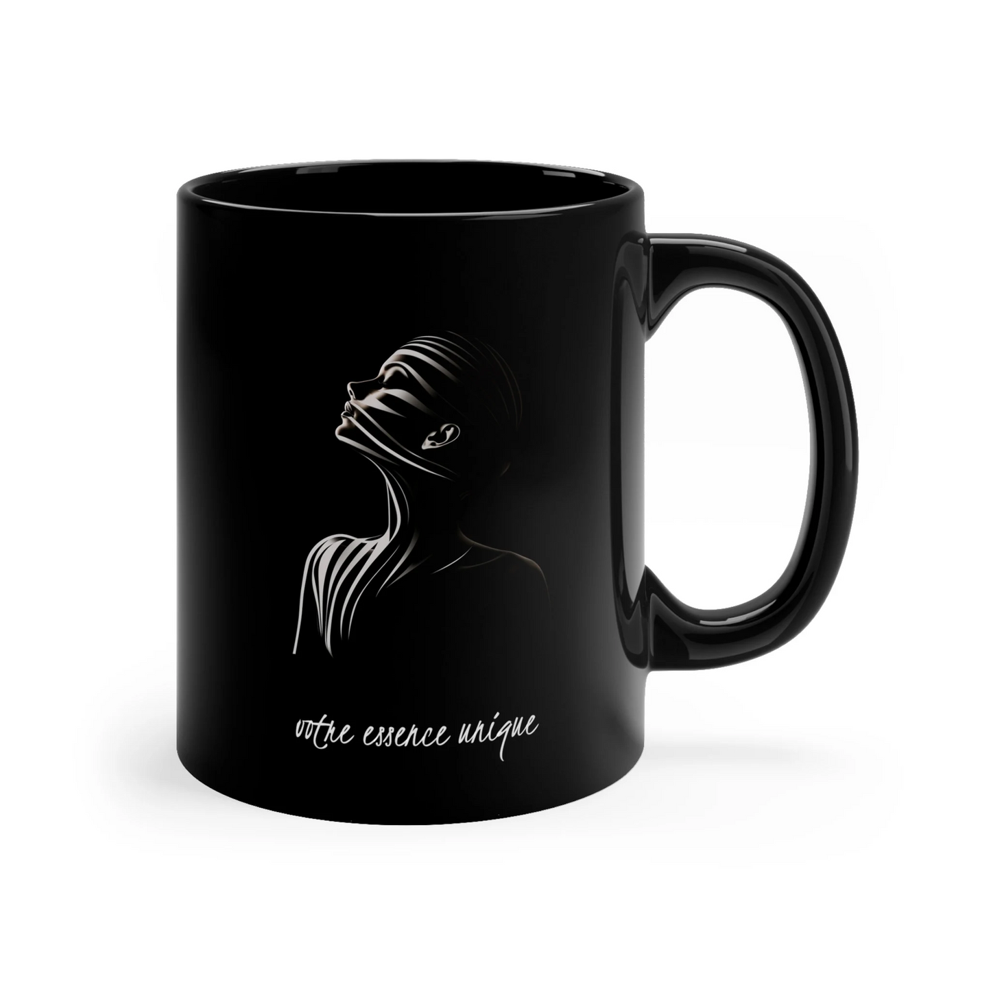 Your Favorite Charming 11 oz Ceramic Coffee Mug Featuring Female Portrait – Perfect Birthday Valentine’s Gift with Artistic Touch Back Design