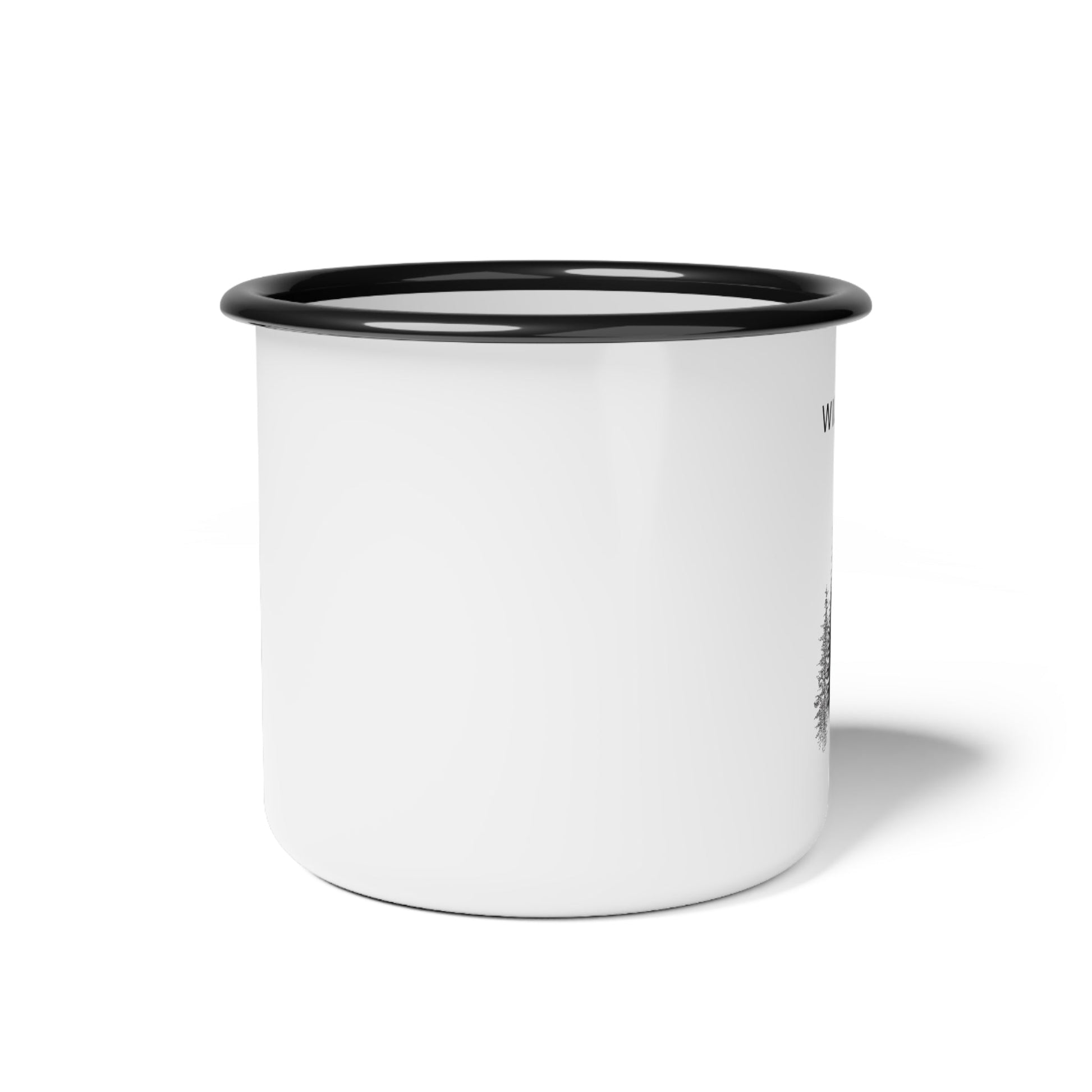 “Wild Life” 12oz Enamel Camping Mug – Durable Camping Gear for Outdoor Enthusiasts