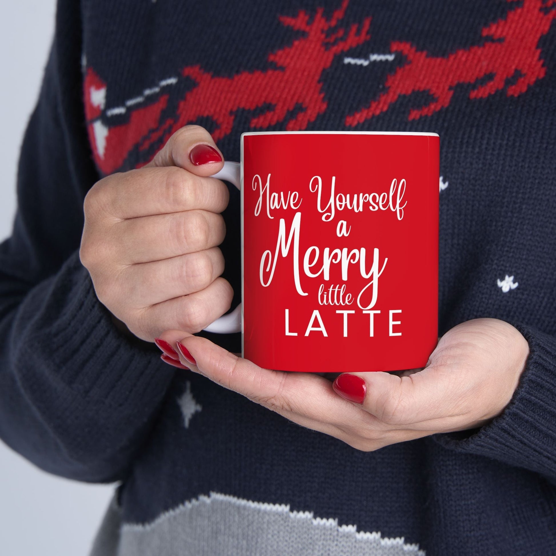 Festive Christmas Mug Red Color | Perfect Holiday Christmas Gift 11oz