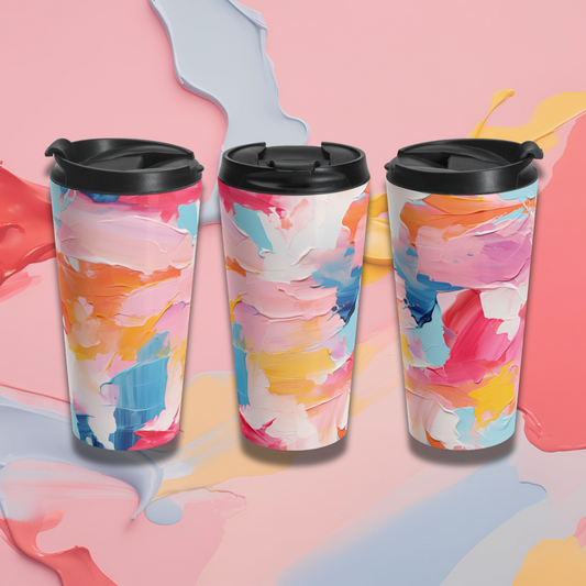 15oz Pastel Pink Abstract Coffee Mug