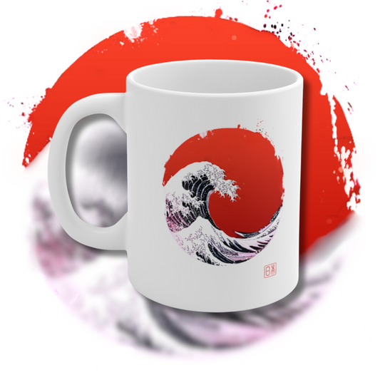 Japanese-Inspired Great Wave Off Kanagawa Coffee Mug